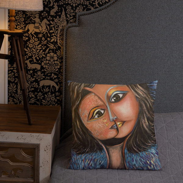 Premium Pillow | Great pillow with portrait of woman - Image 2