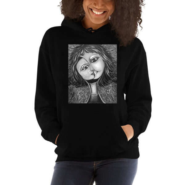 Best Hoodie for women |Super black and white art design of hoodie