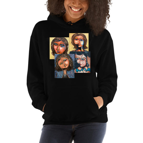 Buy Hoodie unisex with women's portraits artworks - Image 7