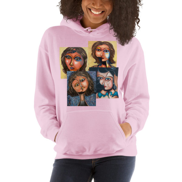 Buy Hoodie unisex with women's portraits artworks - Image 5