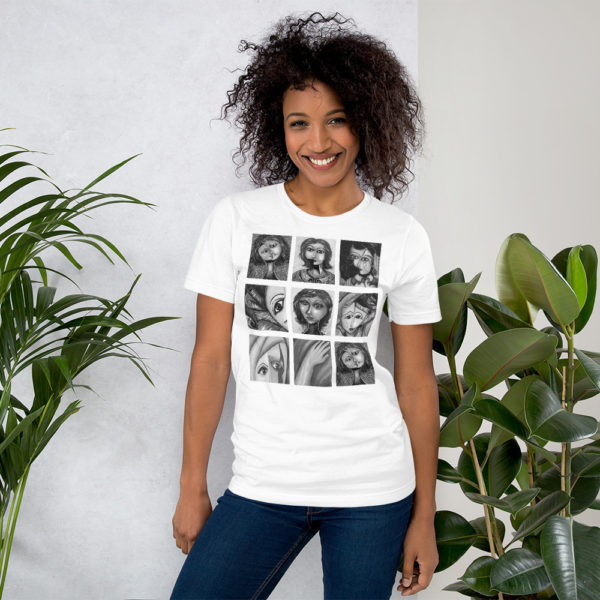 T-shirt trends | Black and white art design t-shirt for women