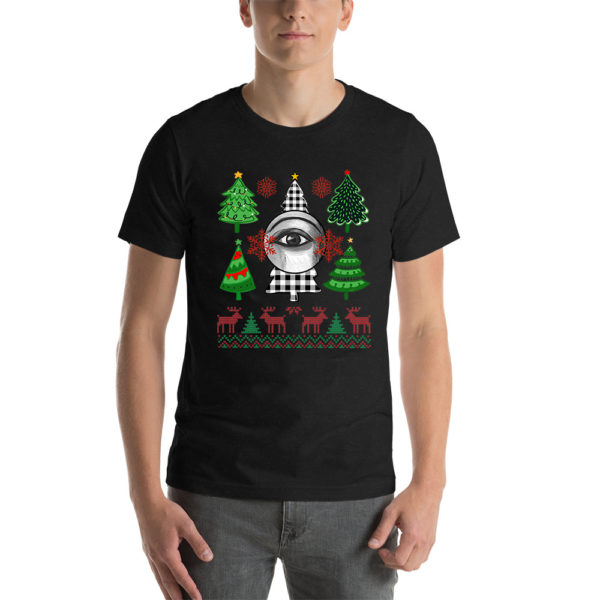 Christmas Unisex t-shirt | Christmas Trees and eyes t-shirt