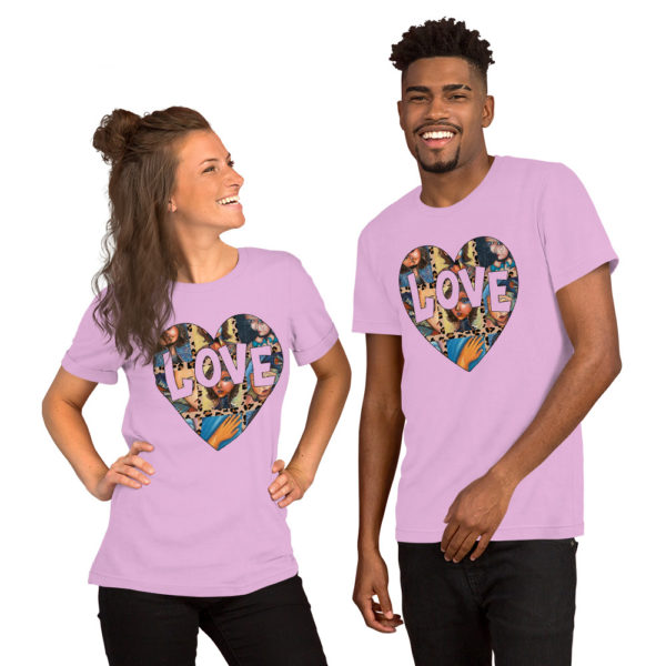 Love in artistic heart Unisex t-shirt - Image 4