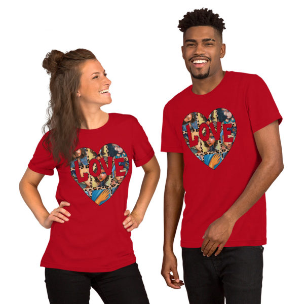 Love in artistic heart Unisex t-shirt - Image 2