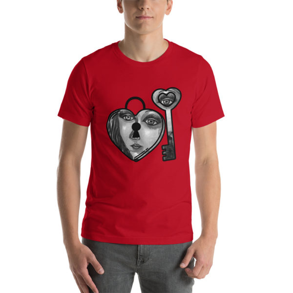 Lock and key Unisex t-shirt - Image 2