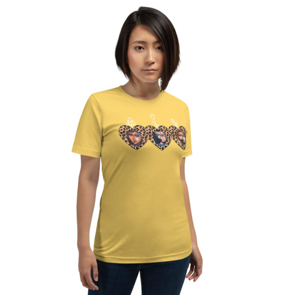 Unisex t-shirt for women | Heart  Leopard print women's t-shirt - Image 6